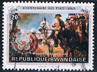 Rwanda 722 Used Painting Surrender at Yorktown (R0337)+