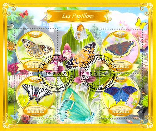 Madagascar 2022 Sheet Butterflies butterfly 4 values (TS0116)