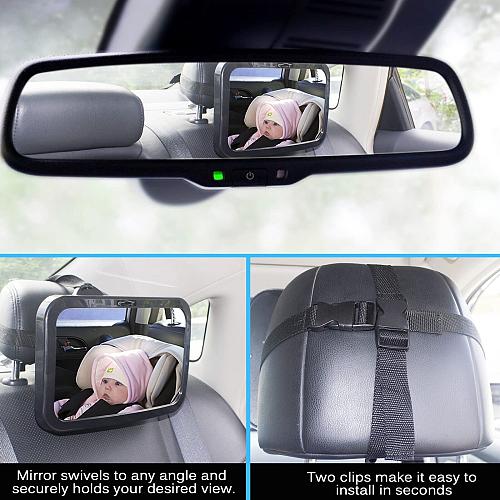 Shynerk Baby Car Mirror Safety Car Seat Mirror for Rear Facing Infant with Wi...