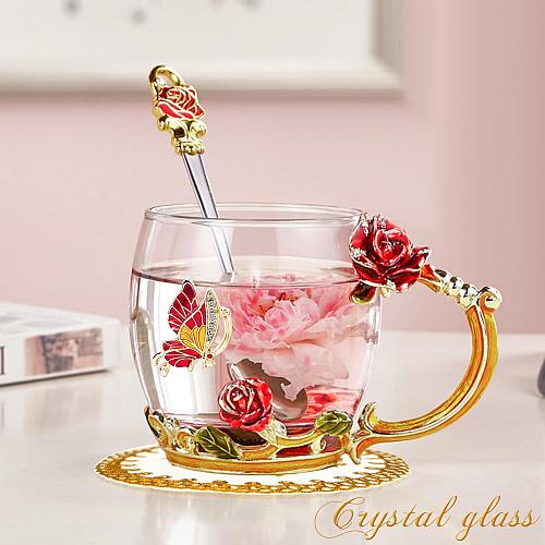 OEAGO Gifts for Mom Women Mothers Day Glass Coffee Enamels Mug Best Birthday ...