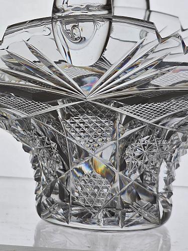 Hand cut ABP small basket American Brilliant Antique