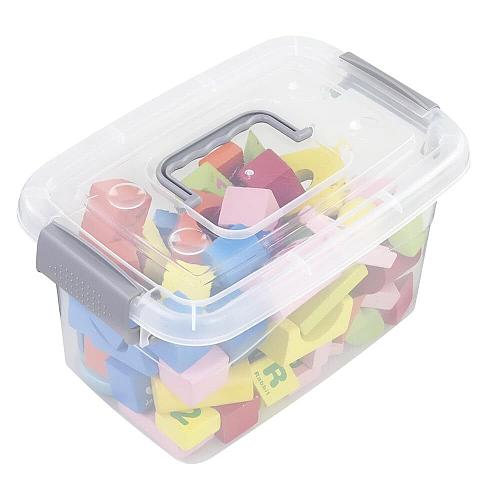 Minekkyes 6-Pack Home Storage Bins Plastic Container Latching Box with Handle...