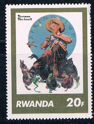 Rwanda 1032 Unused Saturday Evening Post Norman Rockwell (R0365)+