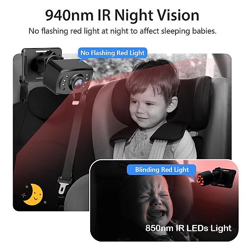 Itomoro Baby Car Camera Dual Camera 7'' HD 1080P Car Camera for Baby Display ...