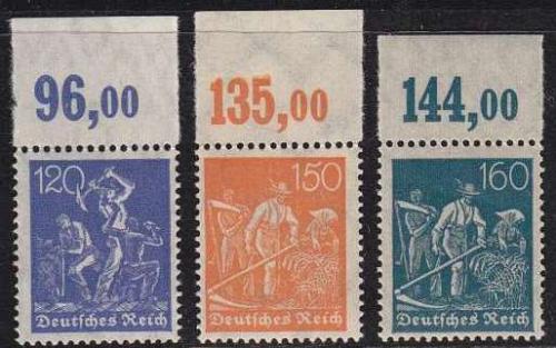GERMANY REICH [1921] MiNr 0158 ex ( **/mnh ) [03] Platte Oberrand