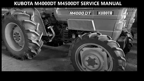 KUBOTA M4000DT M4500DT WORKSHOP MANUAL 400pgs for M4000 Tractor Service & Repair