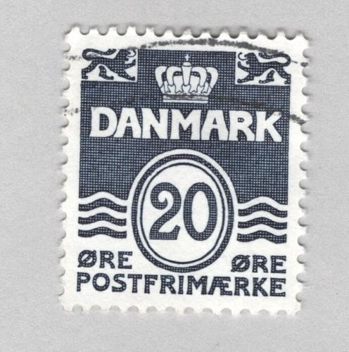 Denmark Used Crown grey 20 (BP86913)