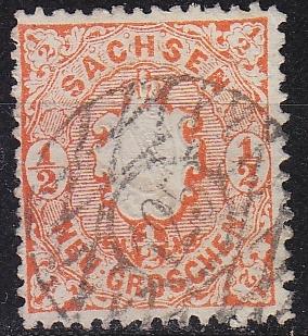 GERMANY Sachsen [1863] MiNr 0015 ( O/used ) [04]