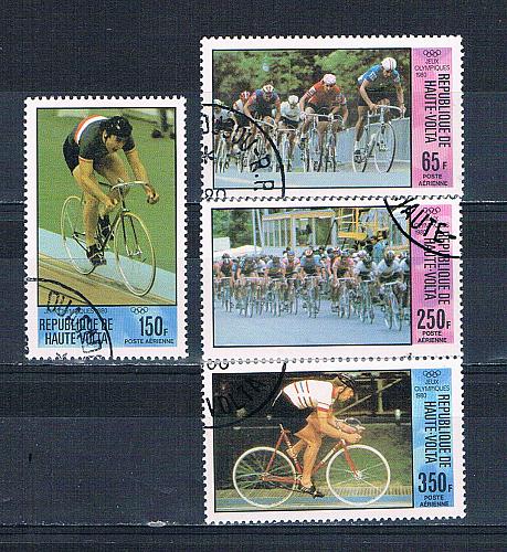 Burkina Faso C258-61 Used set Bicycling 1980 CV 2.80 (HV0114)+