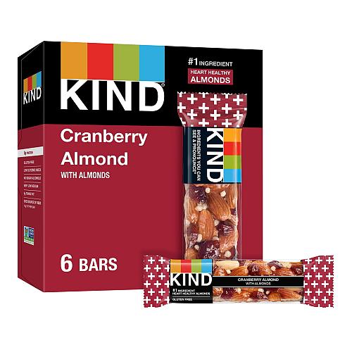 KIND Gluten Free Cranberry Almond Snack Bars 1.4 oz 6 Count