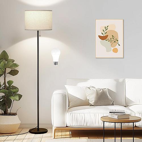 Ambimall Floor Lamps for Living Room with 3 Color Temperatures Bulb & Pull Ch...