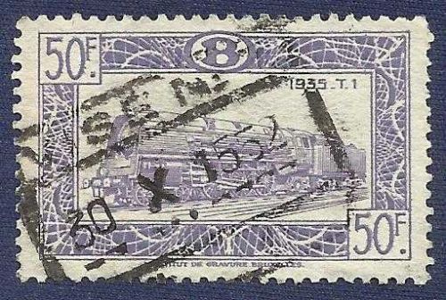Belgium 1935 Institut de Gravure BRUXELLES TRAIN STAMP