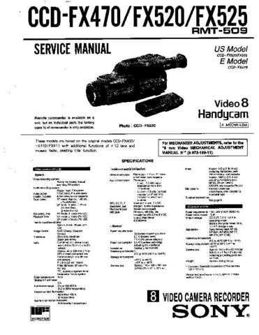 Sony CCD-FX470 by download Mauritron #228970