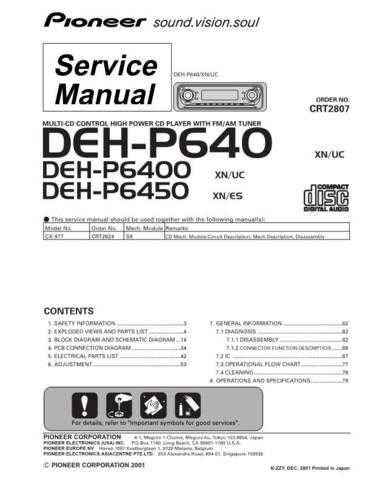 Pioneer C2807 Manual by download Mauritron #227454