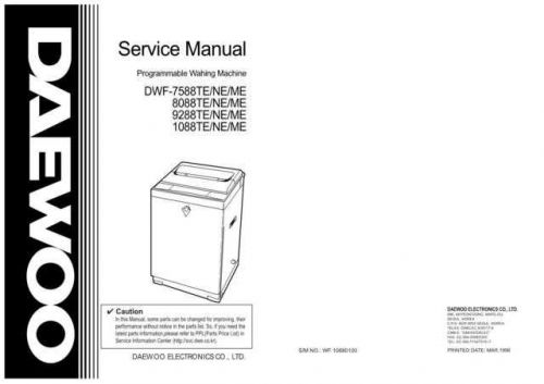 Daewoo WF10880100 Manual by download Mauritron #226954