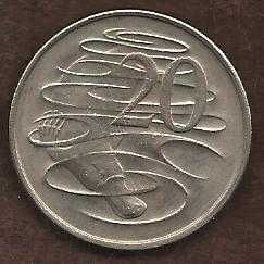 Australia 20 Cent Coin Platypus 1967 Coin