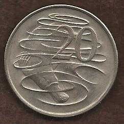 Australia 20 Cent Coin Platypus 1967 Coin