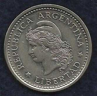 Argentina 1 Peso 1957 Capped Liberty Head Coin