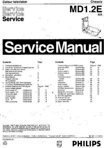 Philips MD1.2E-AA Service Manual by download Mauritron #323672