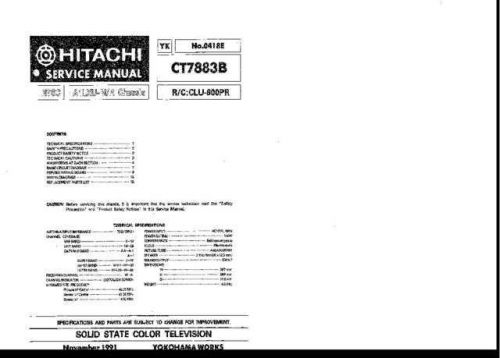 Hitachi YK0418E Service Manual by download Mauritron #323365