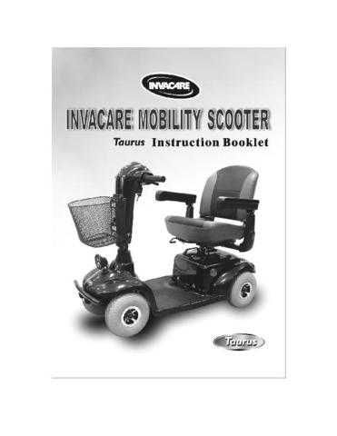 Mobility Scooter INVACARE-TAURUS Operating Guide by download Mauritron #325106