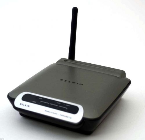 Belkin single antenna router F5D7230 4 internet ethernet Wireless G WiFi DSL