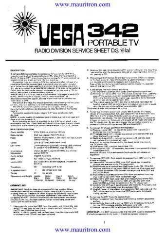 Vega 342 Mauritron Manual by download Mauritron #325347