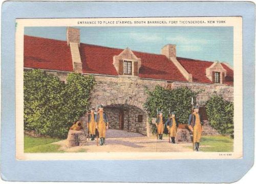 New York Fort Ticonderoga Entrance To Place D'Armes South Barracks ny_box5~1609