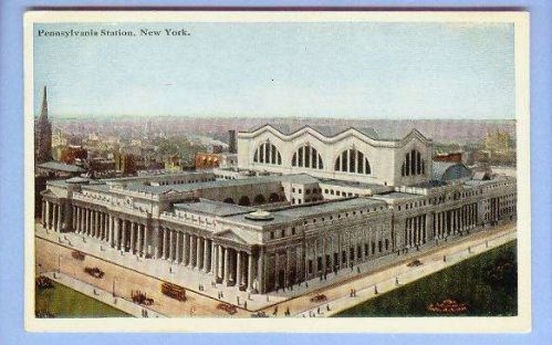 New York NY City Pennsylvania Station View Large Stone Station Complex On ~245