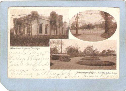 New York Buffalo Old Castle & Grounds At Fort Porter 3 View Buffalo Mornin~2801