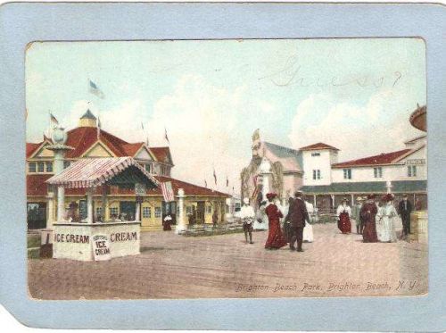 New York Brighton Beach Amusement Park Postcard Brighton Beach Park w/Hort~325