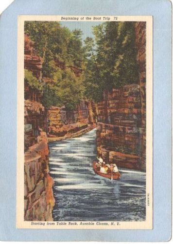 New York Ausable Chasm Beginning Of Boat Trip Starting From Table Rock ny_~1519