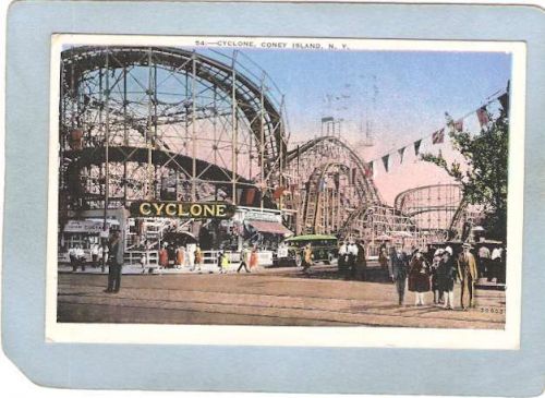 New York Coney Island Amusement Park Postcard Cyclone Coney Island top_box~369