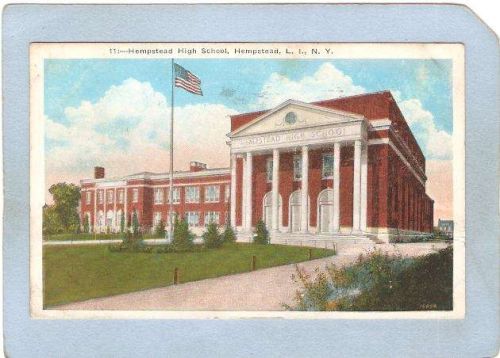 New York Hempstead Long Island Postcard Hempstead High School nyli_box1~5