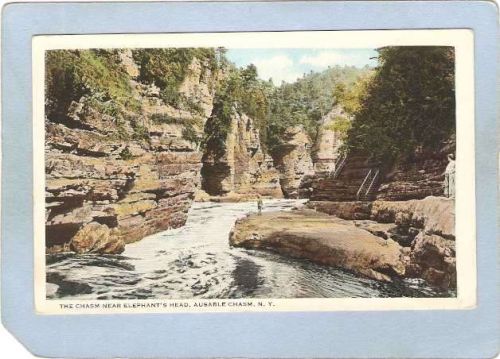 New York Ausable Chasm The Chasm Near Elephants Head ny_box5~1511