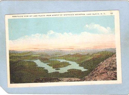 New York Lake Placid View Lake Placid From Summit Whiteface Mt ny_box5~1735