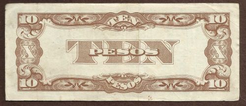 Invasion Currency - Japan 10 Pesos - Phillipine Invasion Note PE Series