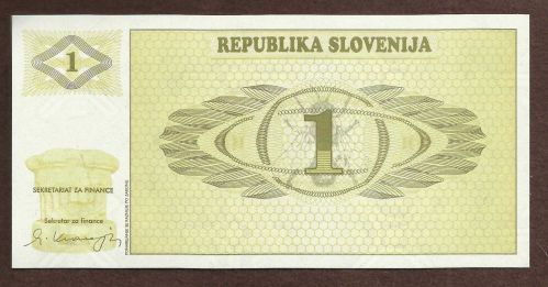 Slovenia 1 Tolar 1990 Banknote AE90973437 UNC Historic Eastern Bloc Note!