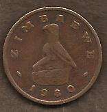 Old Zimbabwe Coin - 1980 1 Cent - Circulated