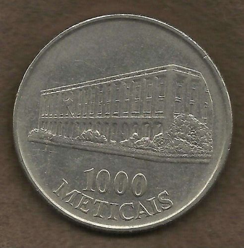 Mocambique 1000 Meticais 1994 Large Coin Rare