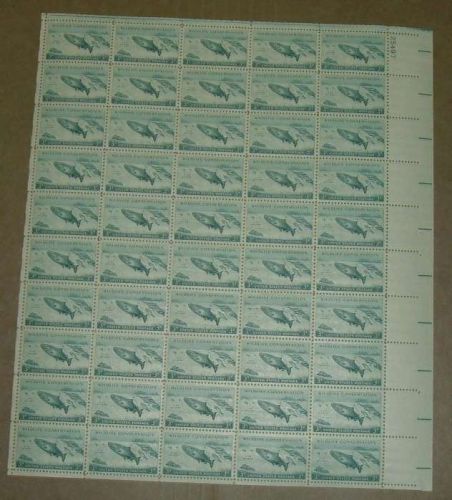 US, Scott# 1079, three cent King Salmon sheet of 50 stamps