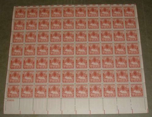 US, Scott# 976, three cent Fort Bliss sheet of 70 stamps