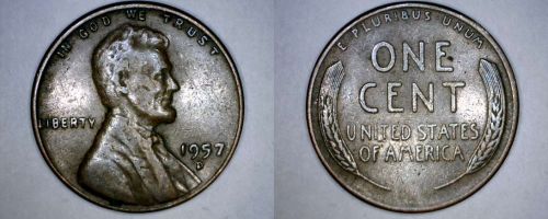 1957-D Abraham Lincoln Wheat Penny