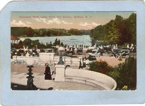 New York Buffalo Delaware Park Lake From Art Gallery ny_box4~2552