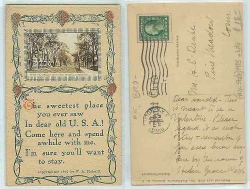 New York Binghamton Court St looking East From Carrol Real Photo RPPC Mini~115