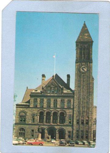 New York Albany City Hall Located On Eagle St w/Older Cars ny_box2~822