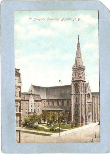 New York Buffalo St Joseph's Cathedral Street Scene Intersection ny_box4~2653