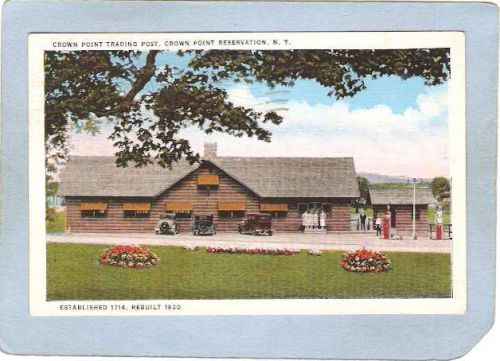 New York Crown Point Reservation Crown Point Trading Post w/Old Cars Old G~1365