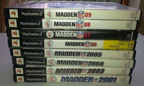 8 Sony PS2 Video E-Games MADDEN NFL 03-04-05-06-07-08-09 COMPLETE + Bonus PS2 01