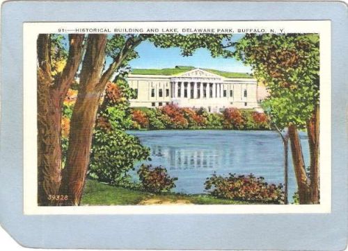 New York Buffalo Historical Building & Lake Delaware Park ny_box4~2630